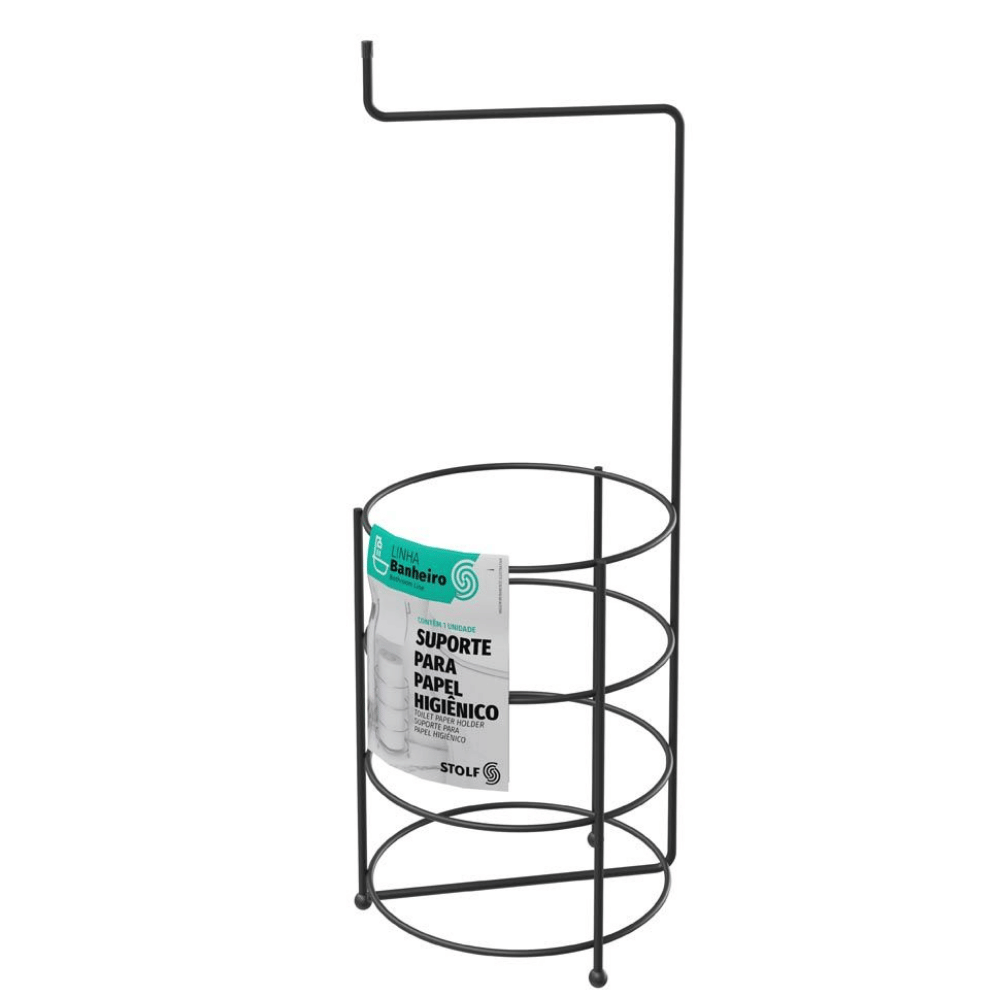 Suporte para Papel Higiênico Linha Black Stolf