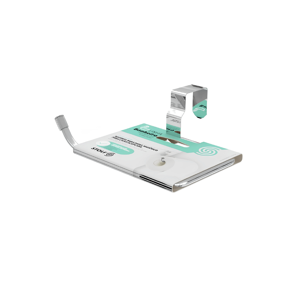Suporte Simples para Papel Higiênico Caixa Acoplada Cromado Stolf