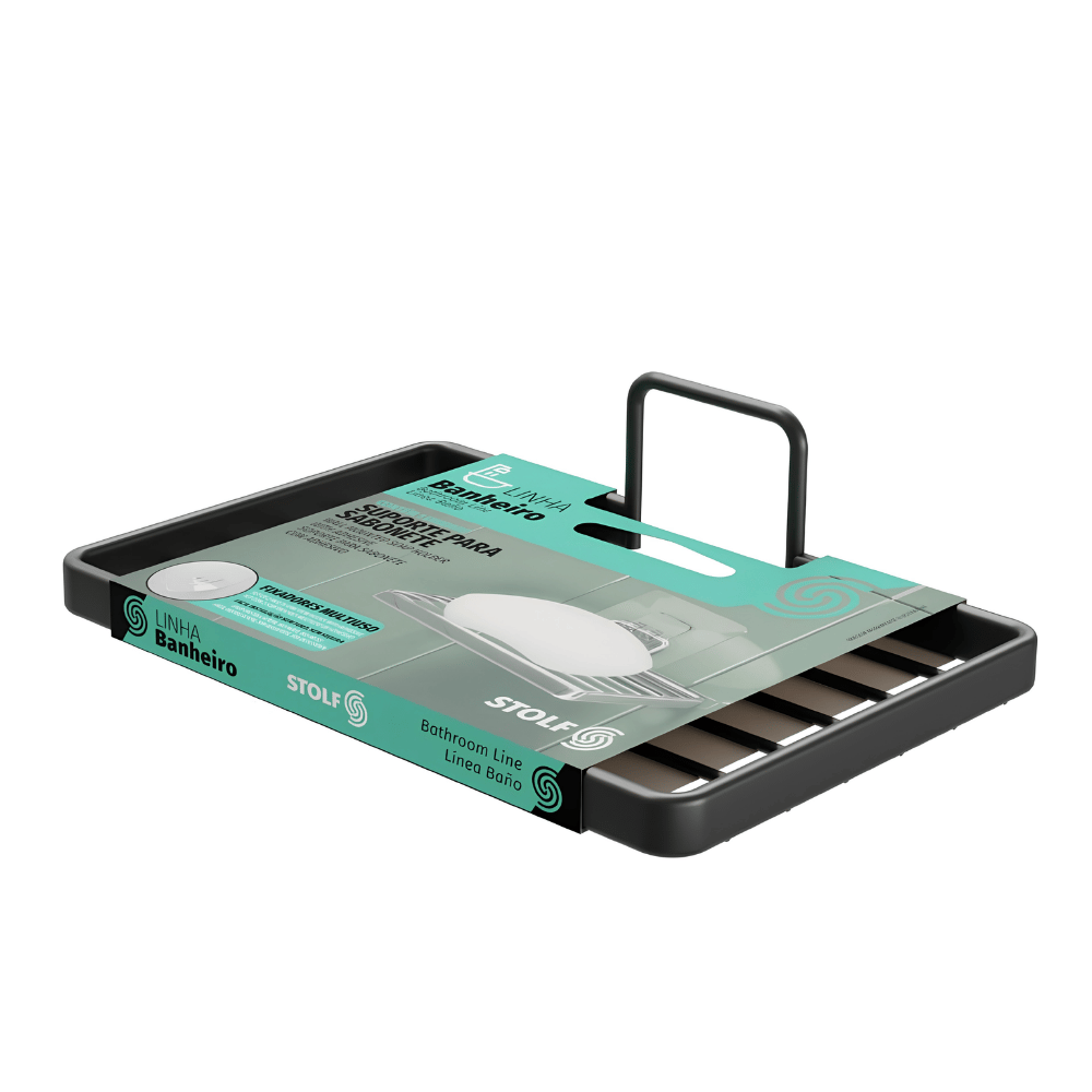 Suporte para Sabonete com Adesivo Black Stolf