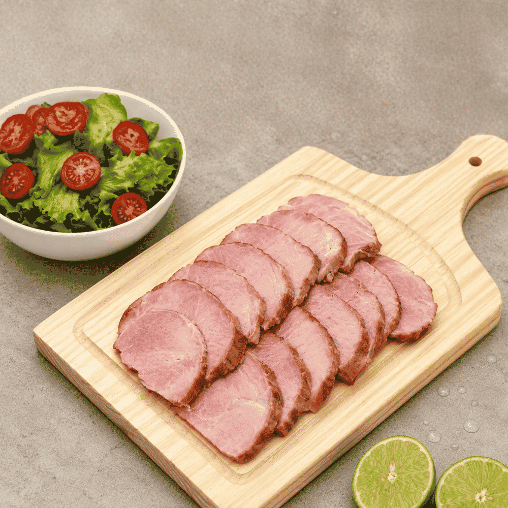 Tábua para Churrasco Pinus 40x22cm com Cabo Stolf