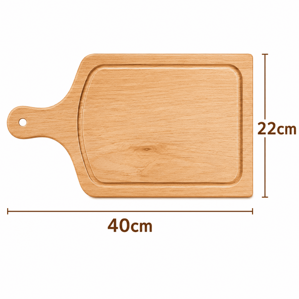 Tábua para Churrasco Pinus 40x22cm com Cabo Stolf
