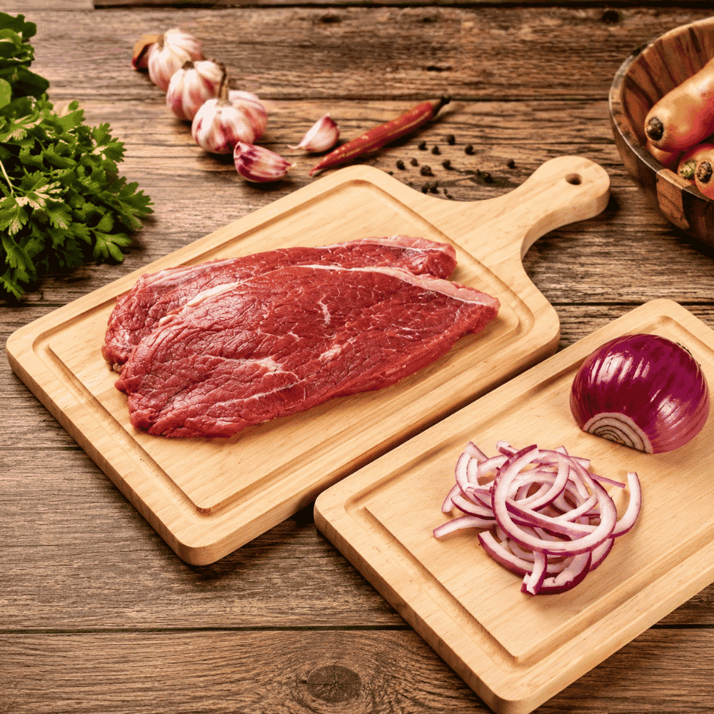 Tábua para Churrasco Pinus 40x22cm com Cabo Stolf