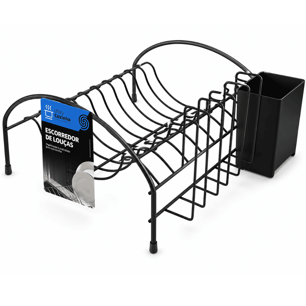 Escorredor de Louças Compacto Linha Black Stolf