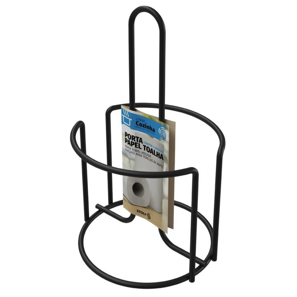 Porta Papel Toalha para Mesa Linha Black Stolf
