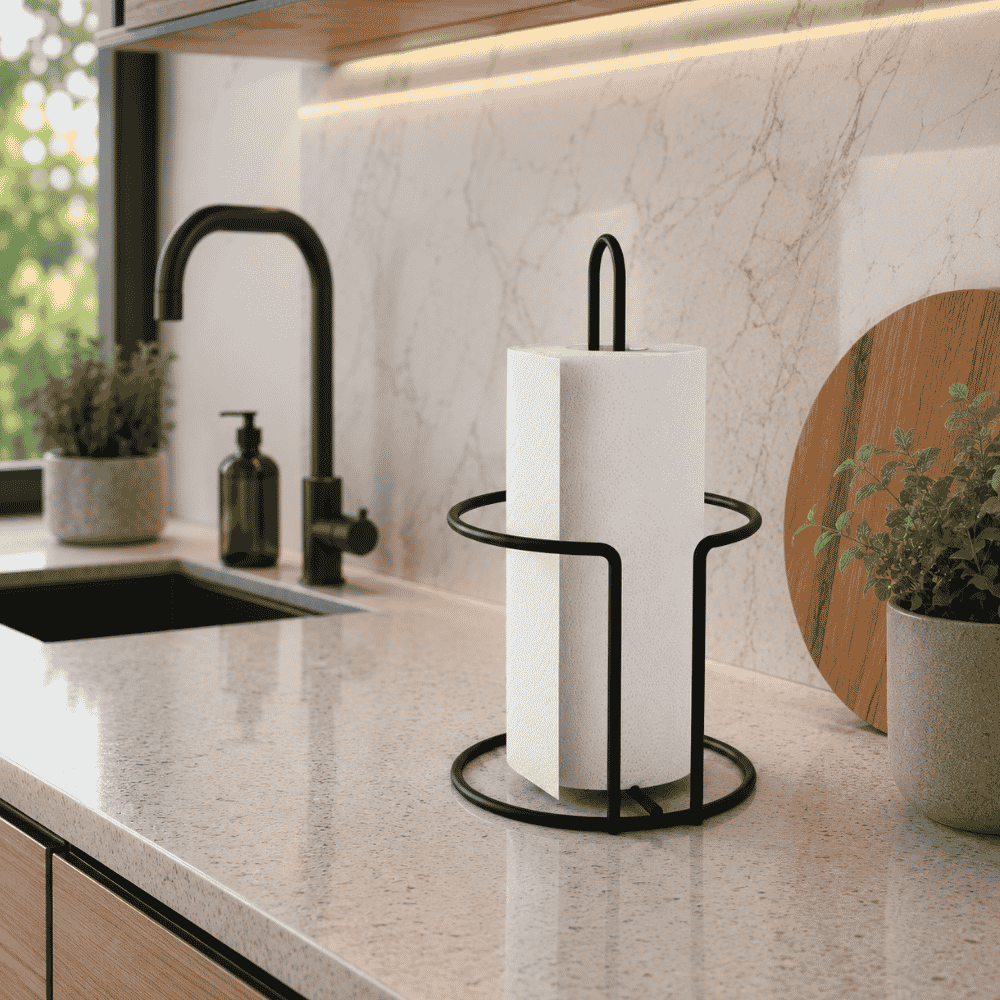 Porta Papel Toalha para Mesa Linha Black Stolf