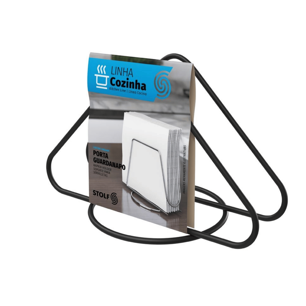 Porta Guardanapos Triangular Linha Black Stolf