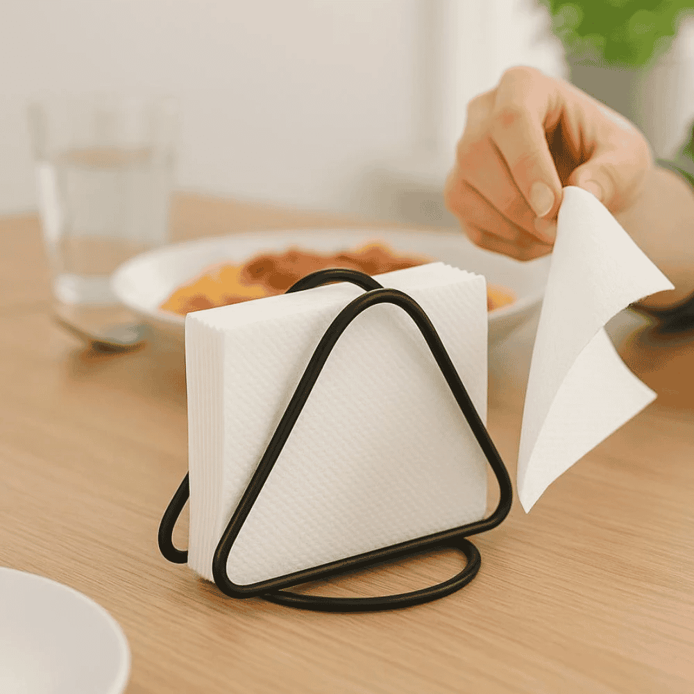 Porta Guardanapos Triangular Linha Black Stolf