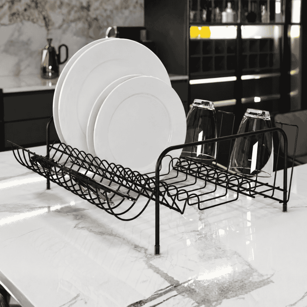 Escorredor Prático com Porta Copos Linha Black Stolf