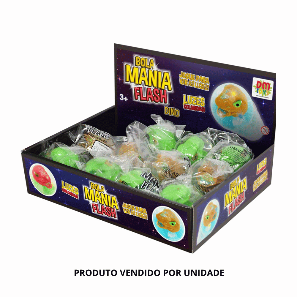 Bola Mania Flash Dino com Luz DMBrasil