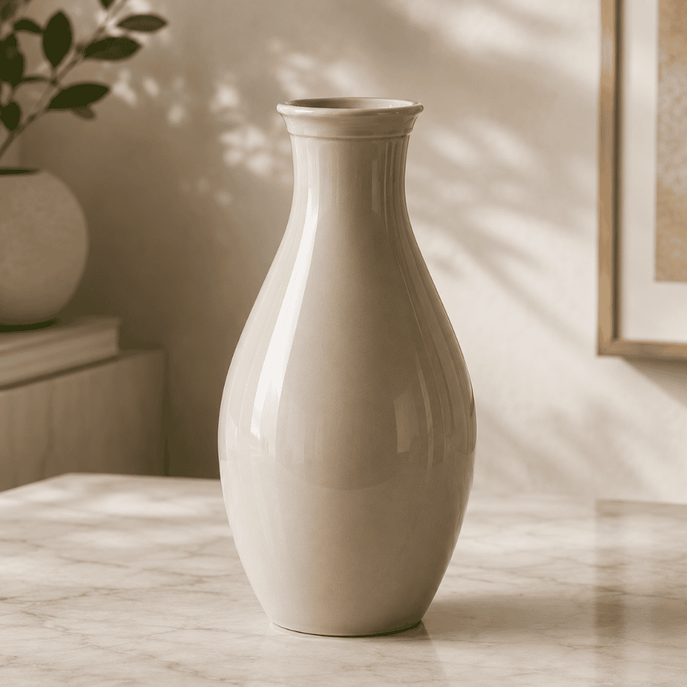 Vaso Dália Cinza de Vidro Coliseu