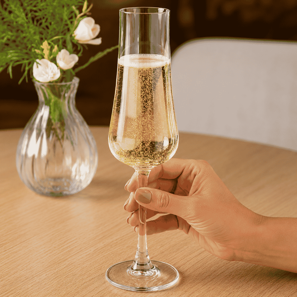 Taça Champagne Iduna 250ml Cristal Ecológico Bohemia Coliseu