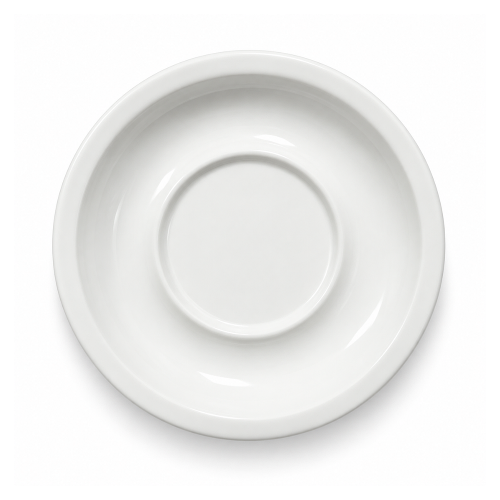 Xícara de Chá com Pires Empilhável Branca 195ml RR Porcelanas