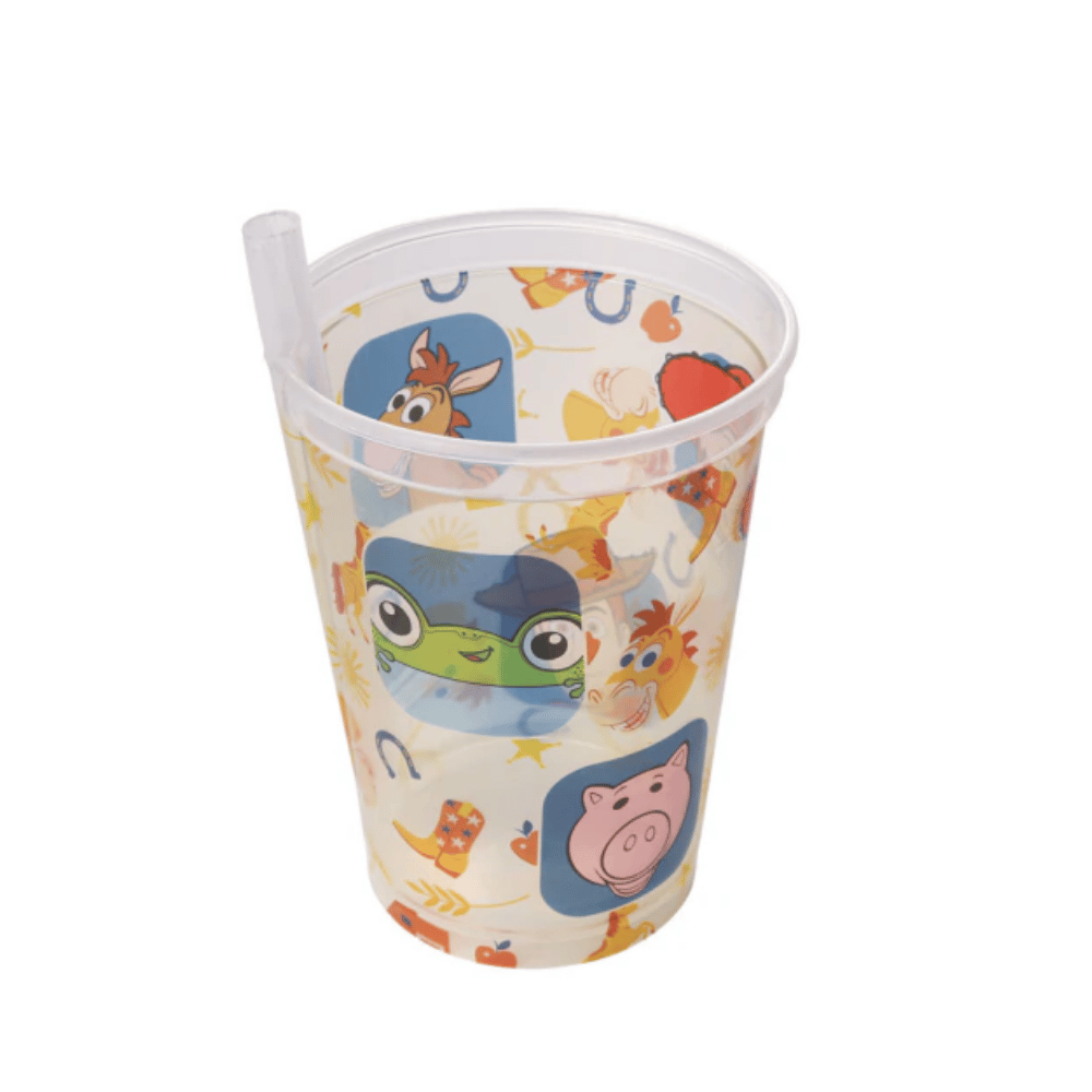 Copo com Canudo Fixo Toy Story 330ml Plasútil