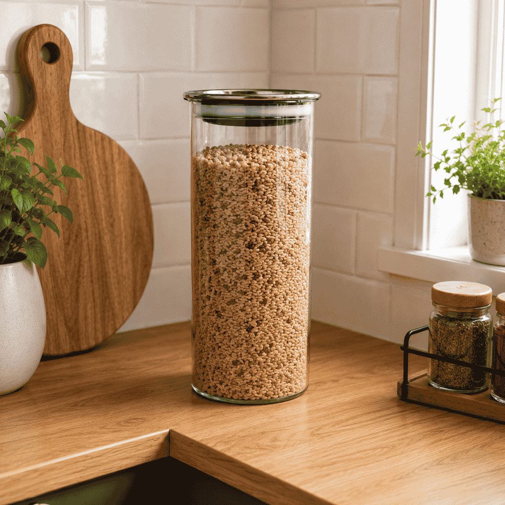 Pote Hermético em Vidro com Tampa de Inox 1,6L Linx