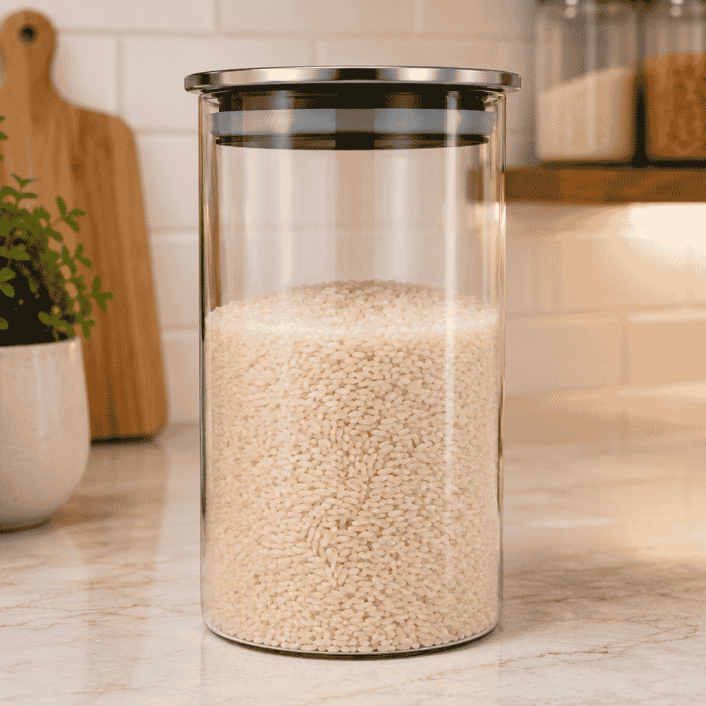 Pote Hermético em Vidro com Tampa de Inox 1L Linx