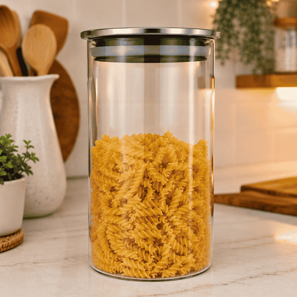 Pote Hermético em Vidro com Tampa de Inox 1L Linx