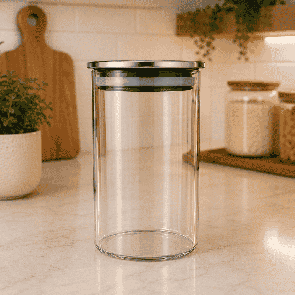 Pote Hermético em Vidro com Tampa de Inox 310ml Linx