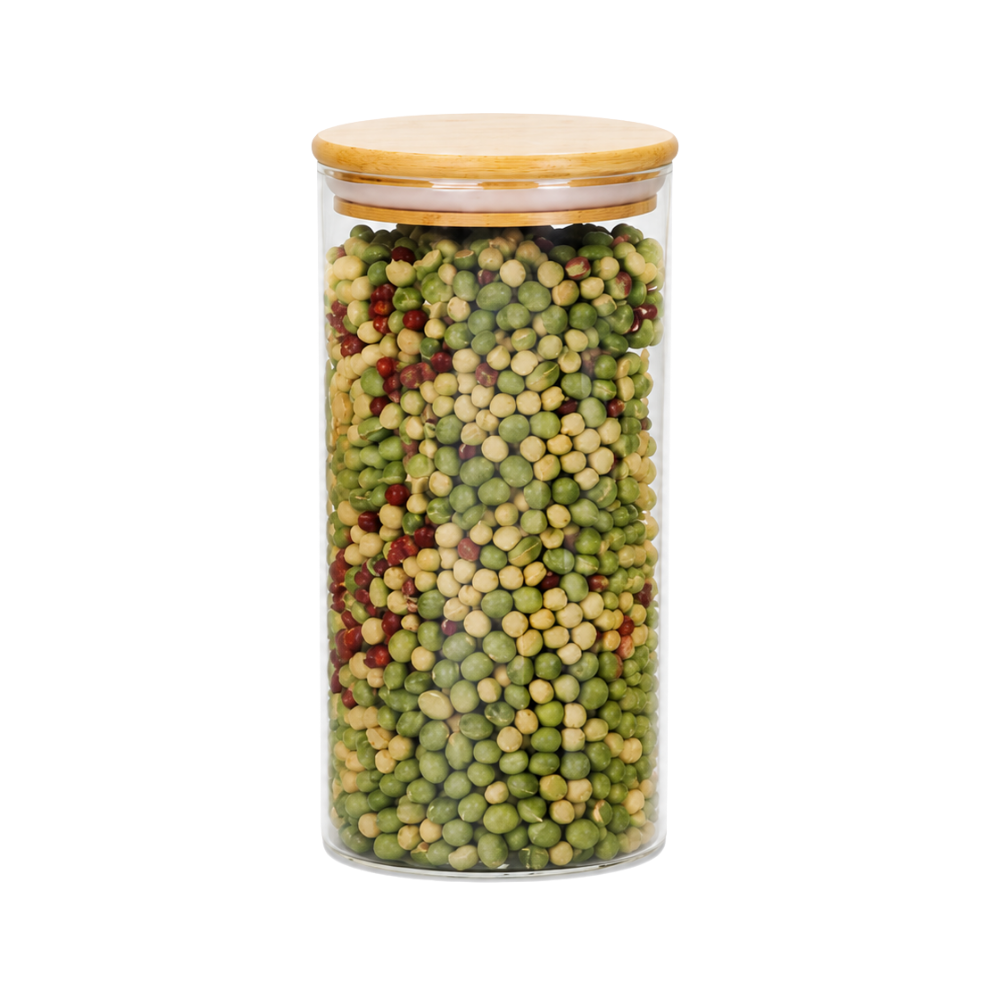 Pote Hermético em Vidro com Tampa de Bambu 1,2L Linx