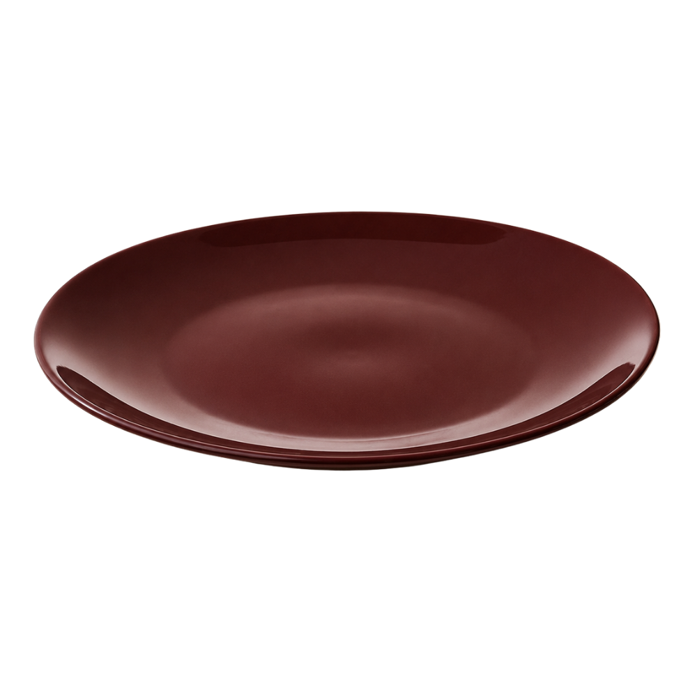 Prato Raso Mix and Match em Porcelana 26cm Marrom Full Fit