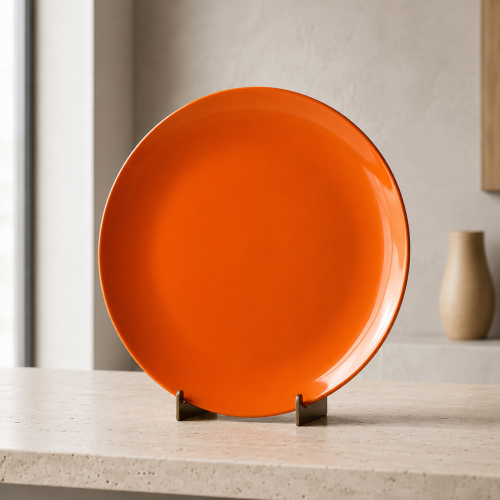 Prato Raso Mix and Match em Porcelana 26cm Laranja Solar Full Fit