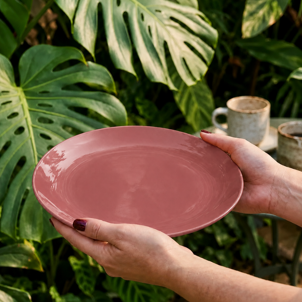 Prato Raso Mix and Match em Porcelana 26cm Bege Blush Full Fit