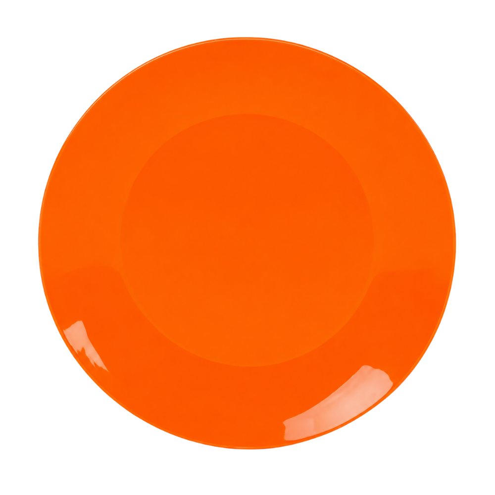 Prato de Sobremesa Mix and Match em Porcelana 20cm Laranja Solar Full Fit