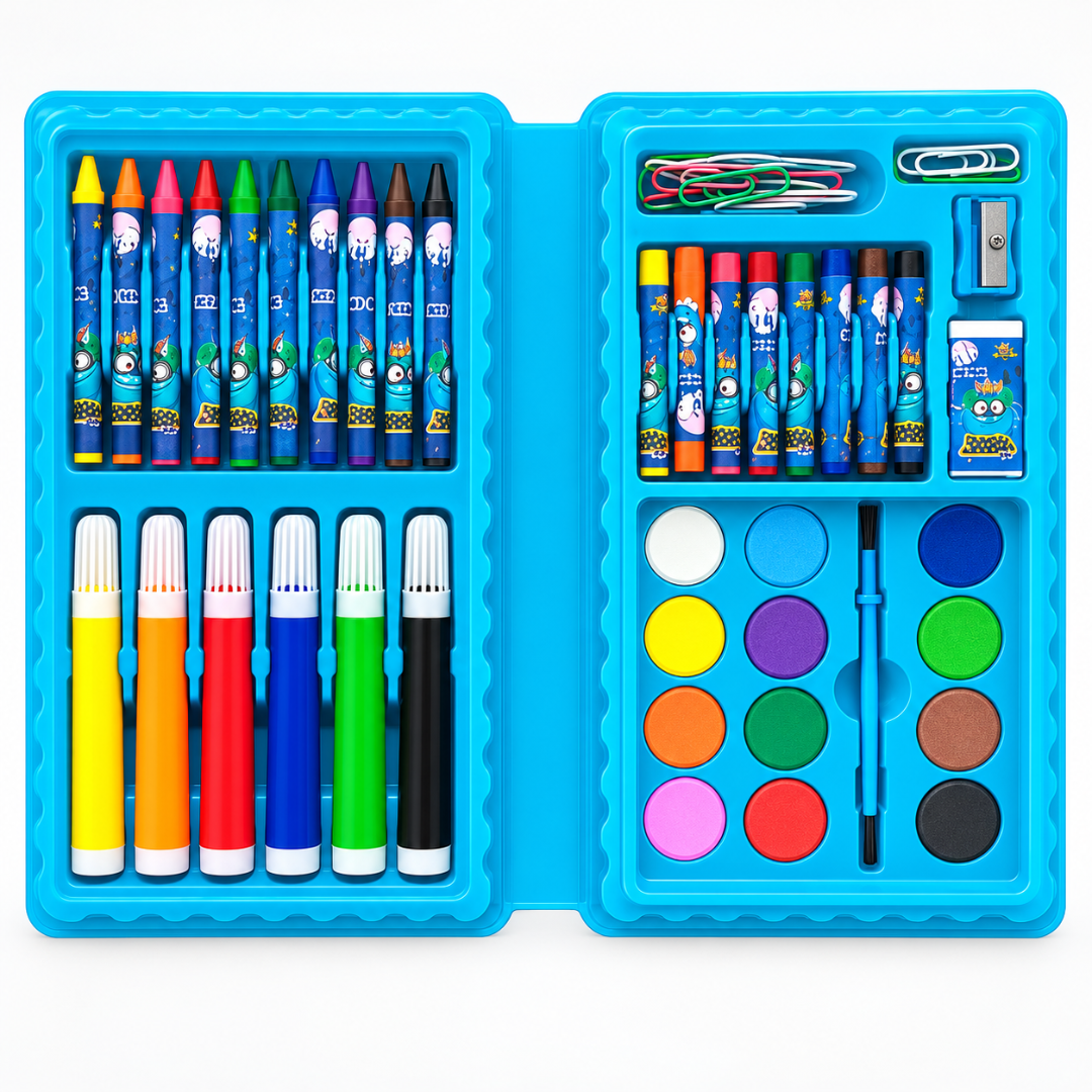 Kit Escolar Maleta com 31 Peças Azul Zein