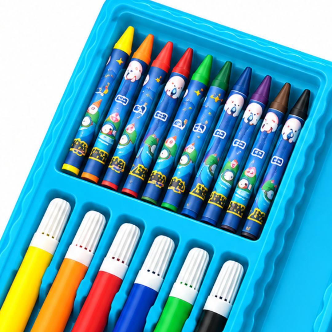 Kit Escolar Maleta com 31 Peças Azul Zein