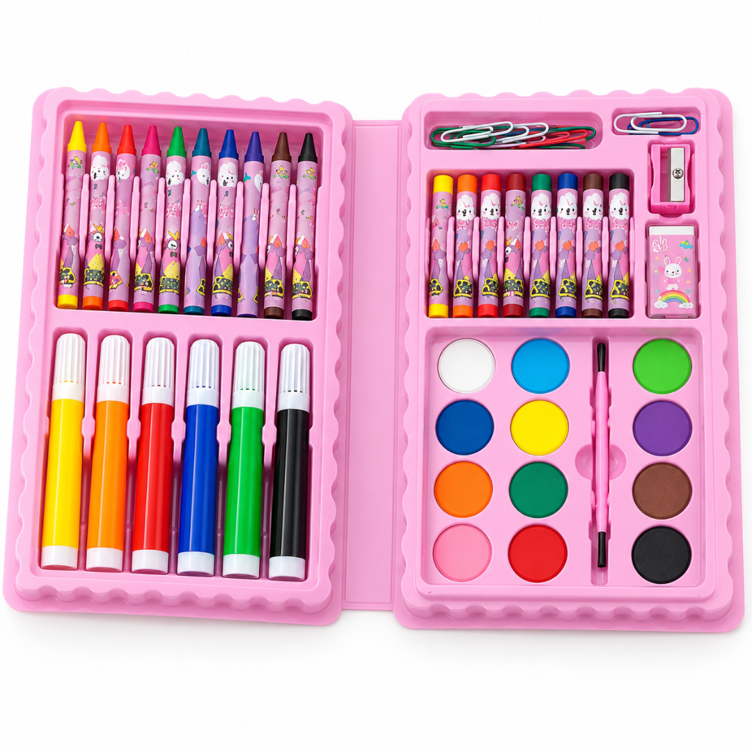 Kit Escolar Maleta com 31 Peças Rosa Zein