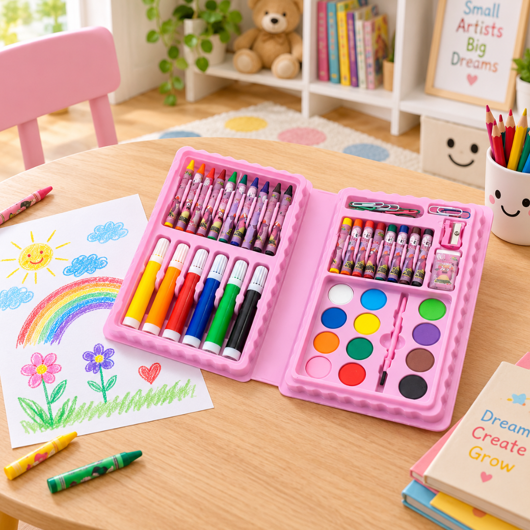 Kit Escolar Maleta com 31 Peças Rosa Zein