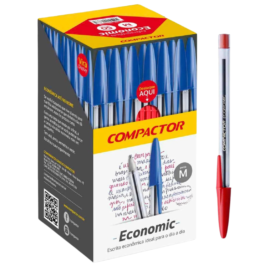 Caneta Esf Economic Vermelha Compactor