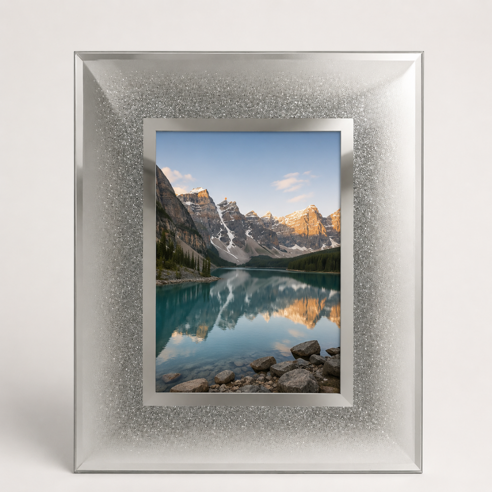 Porta Retrato Crystal de Vidro 10x15 Multiart