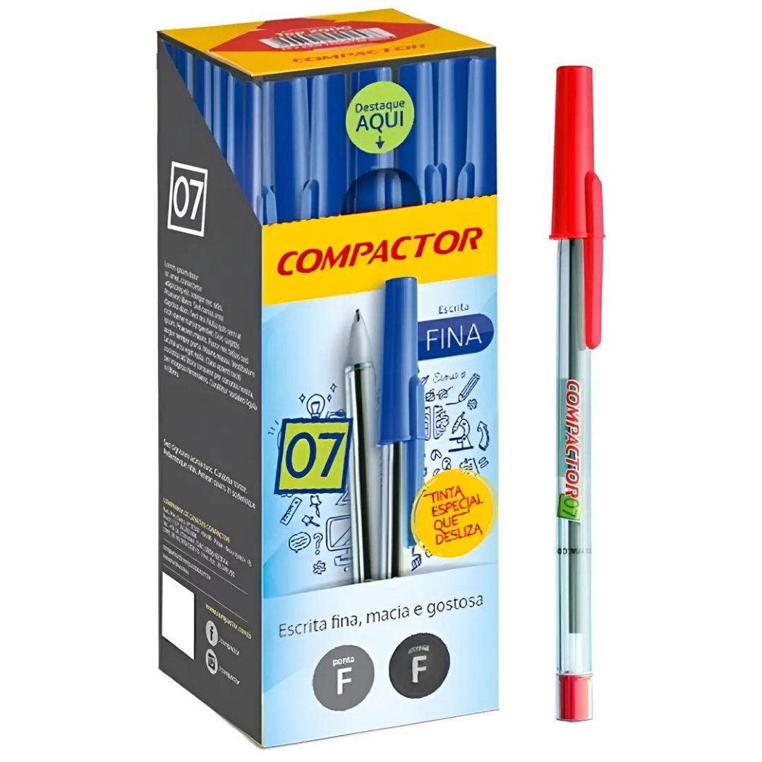 Caneta Esf 07 Vermelha Compactor
