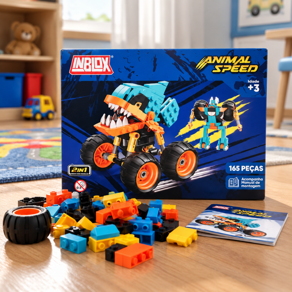 Brinquedo de Montar Inblox Animais Speed Ark Toys