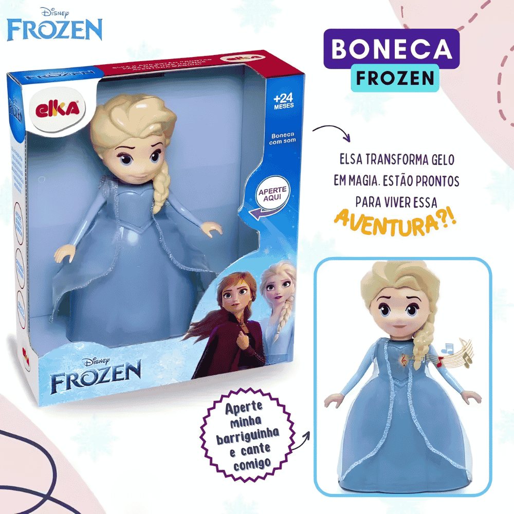Boneca Elsa Frozen com Som Disney Elka