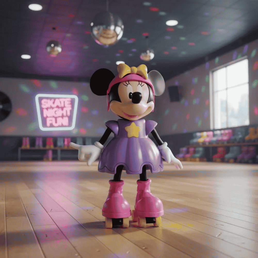 Boneca Minnie Patinadora com Som Disney Elka