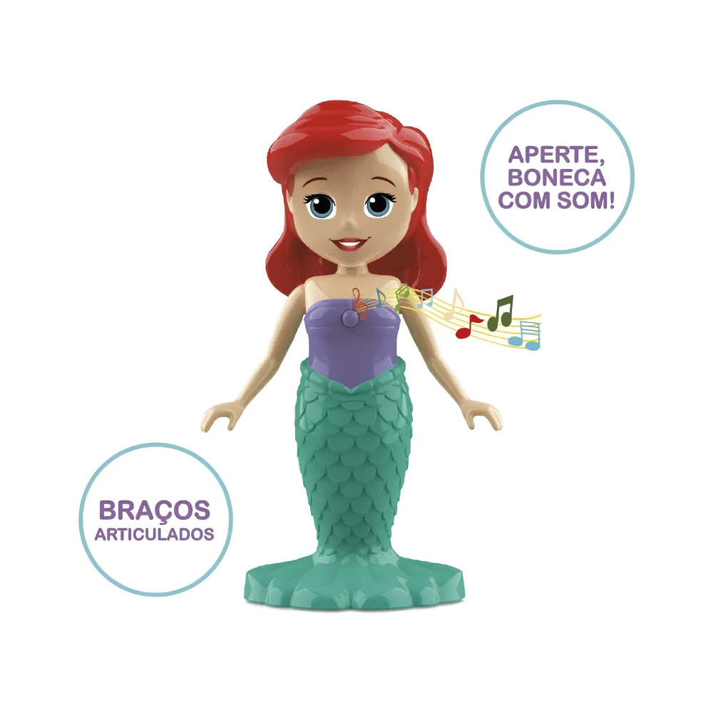 Boneca Ariel com Som Disney Elka