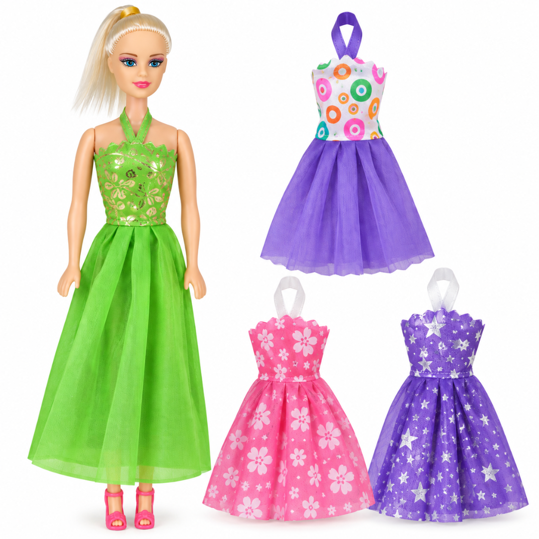 Boneca Lindabell Vestidos Variados ArkToys