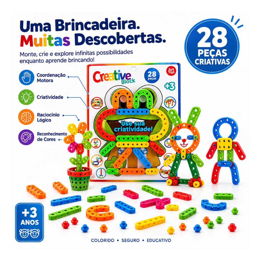 Creative Sapo Brinquedo de Montar 28 Peças Ark Toys