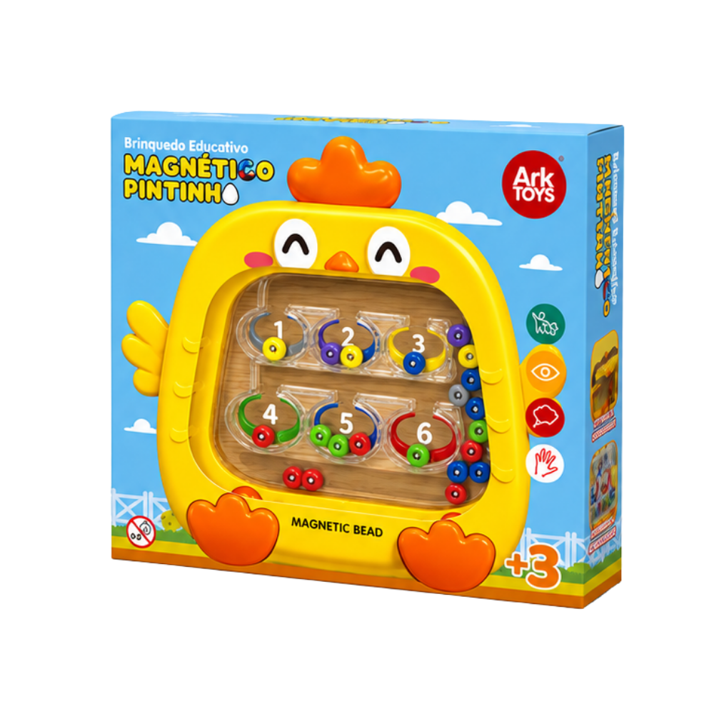 Brinquedo Educativo Magnético Pintinho Ark Toys