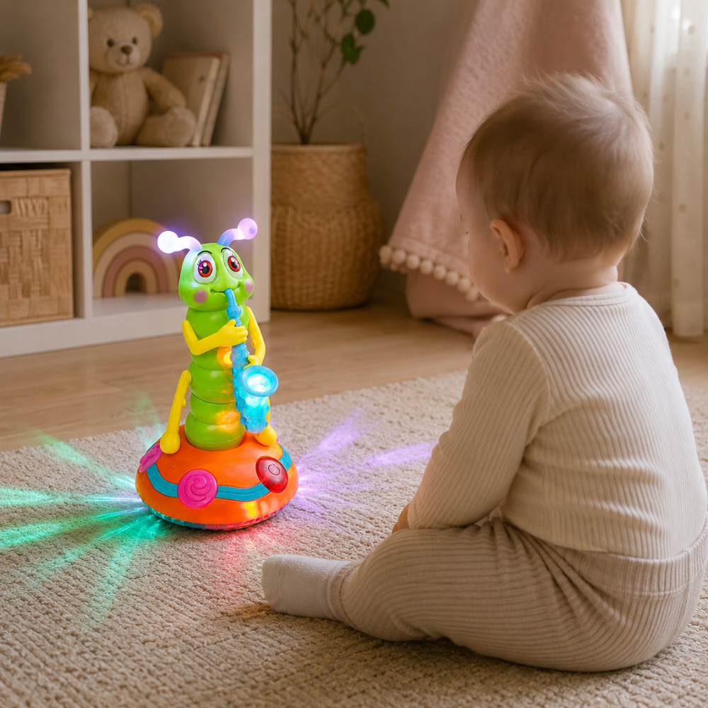 Bate e Volta Lagarta Colorida Ark Toys