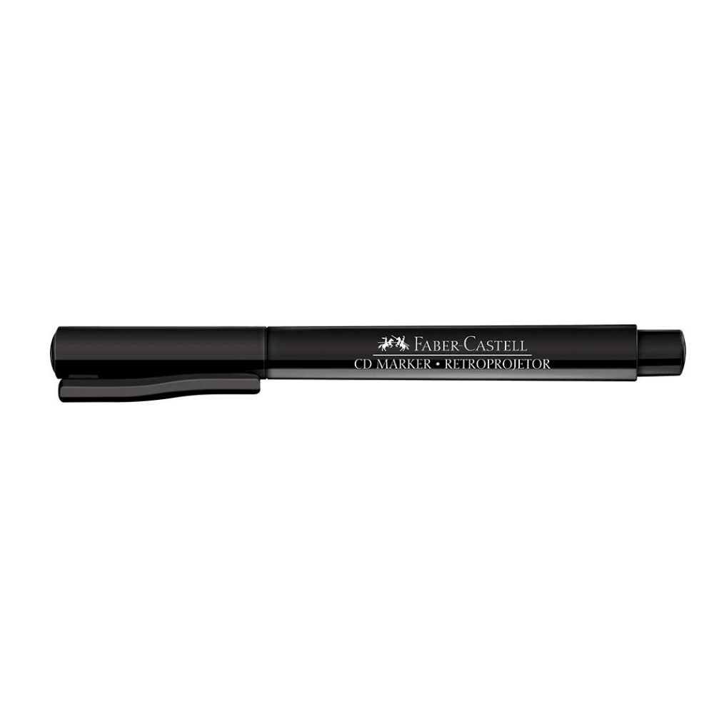 Caneta Para Retroprojetor Preta Faber-Castell