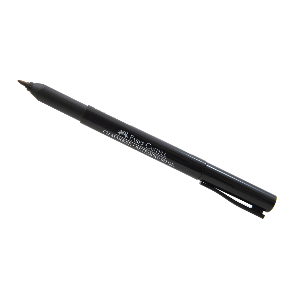 Caneta Para Retroprojetor Preta Faber-Castell