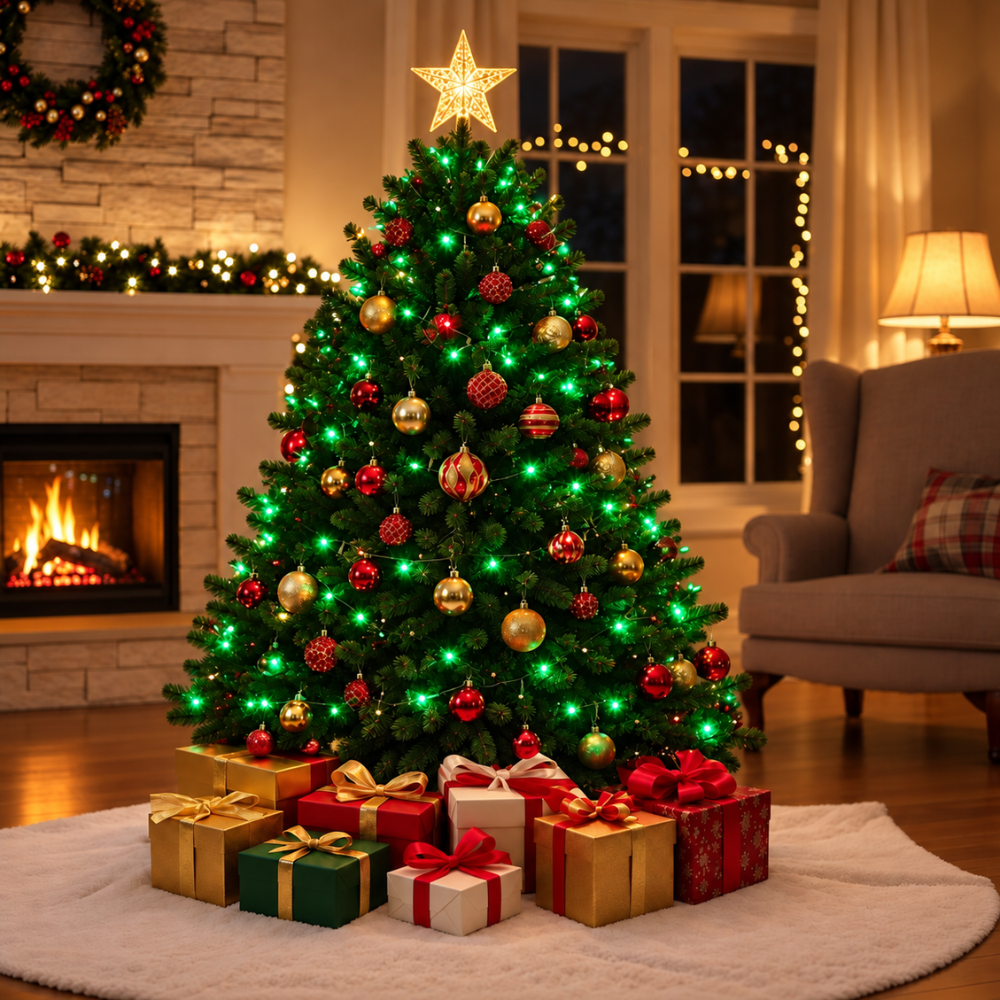 Pisca-Pisca de Natal 100 LEDs Verdes Fio Transparente 8 m 127V Rio Master