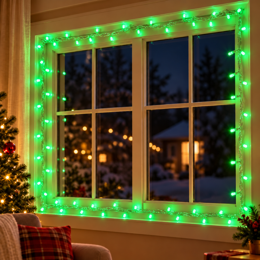 Pisca-Pisca de Natal 100 LEDs Verdes Fio Transparente 8 m 127V Rio Master