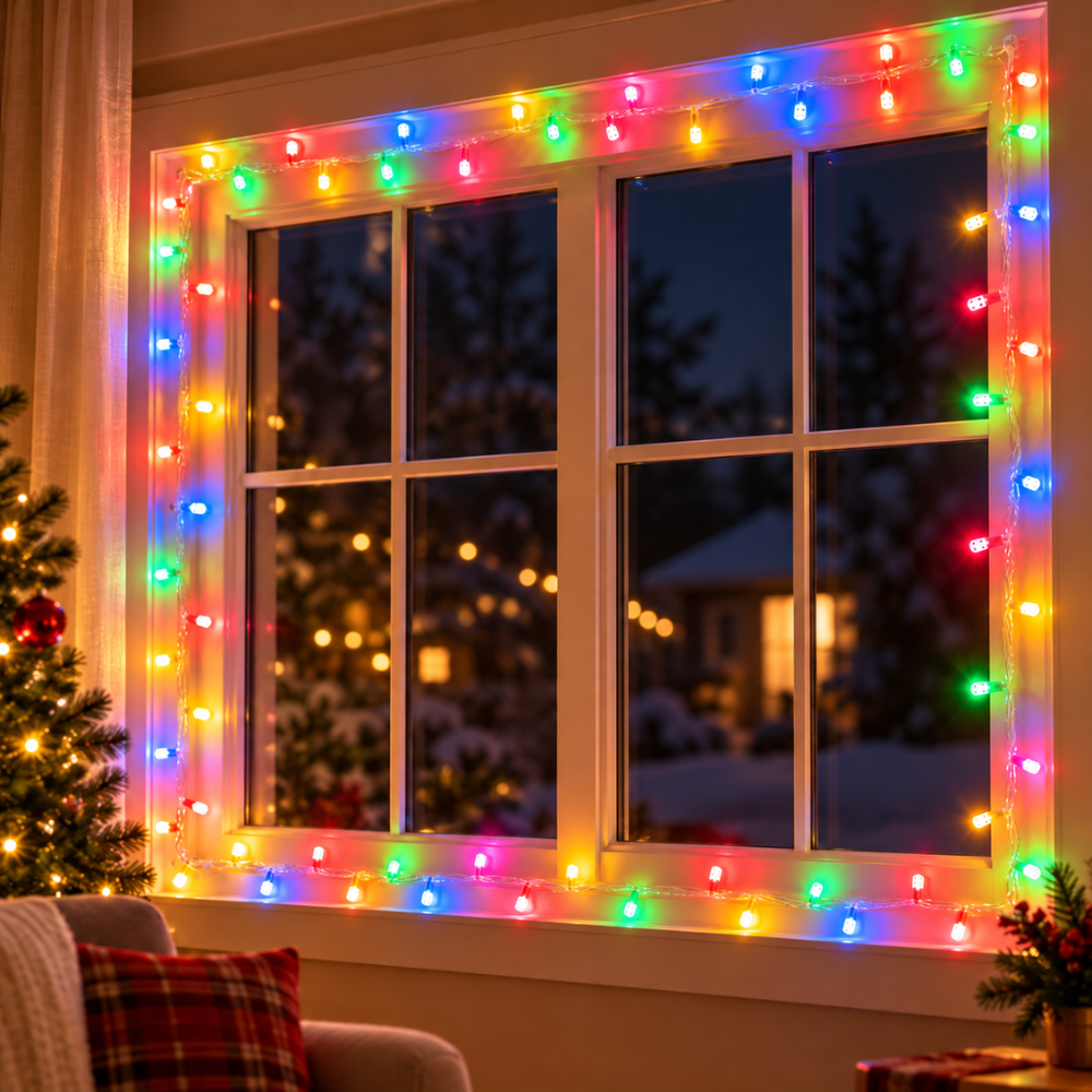 Pisca-Pisca de Natal 100 LEDs Coloridos Fio Transparente 8 m 127V Rio Master