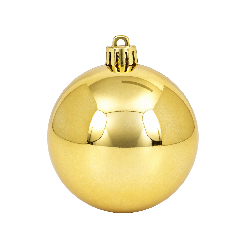 Bola de Natal Mista Dourada 10cm Rio Master