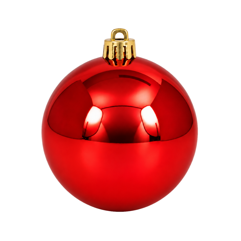 Bola de Natal Mista Vermelha 10cm Rio Master