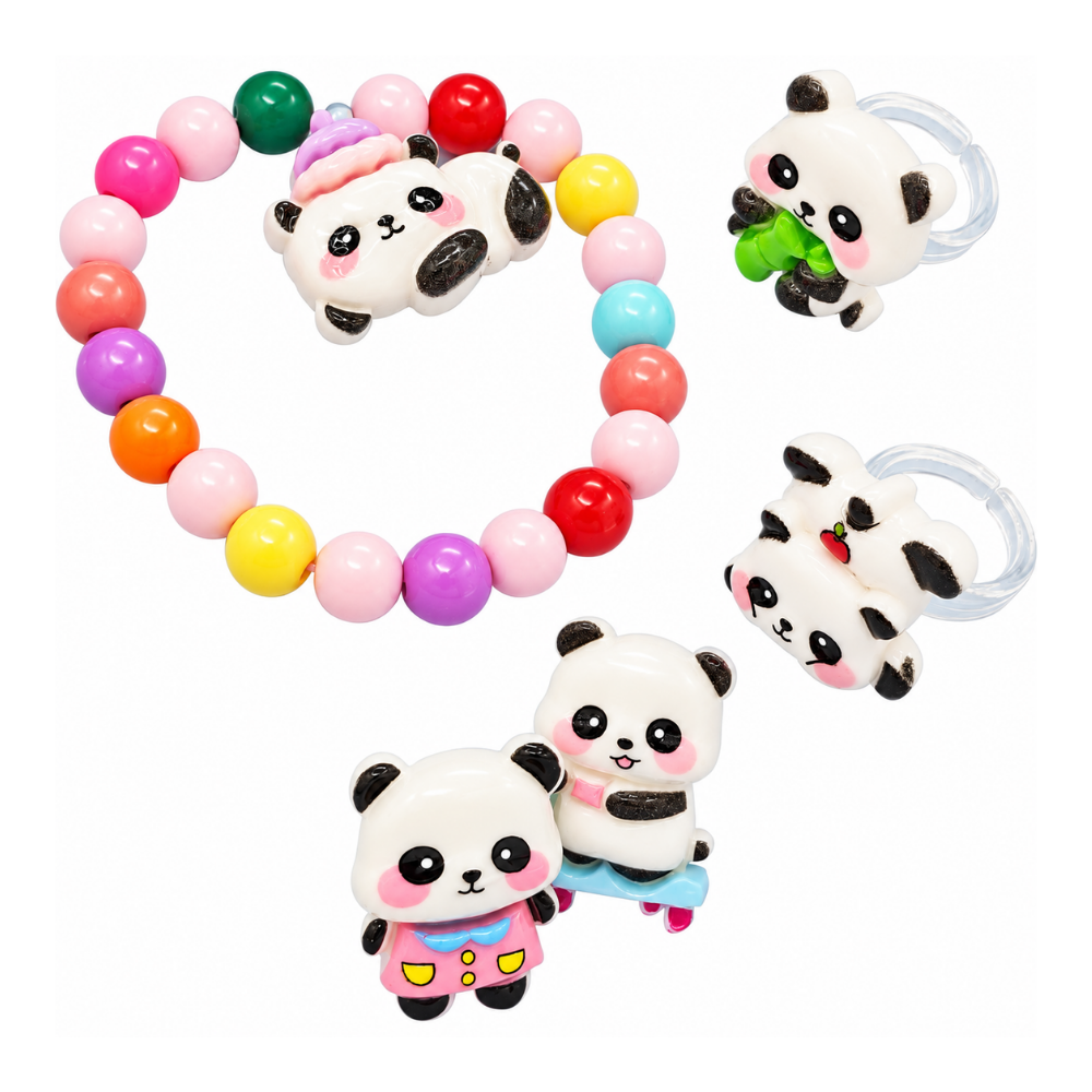 Kit Pulseira, Brinco e Anel Infantil DM Brasil