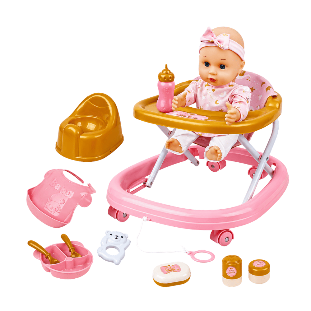 Boneca Baby Love Hora de Passear com Andador DM Brasil